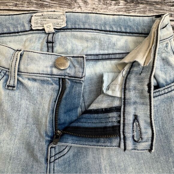 Current/Elliott Women's City Bleach Destroy The Ankle Skinny Jeans 27 Distressed - Picture 5 of 13